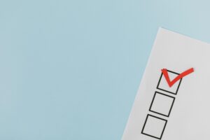 A checkmark, indicating a vote.